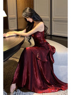 Pretty Mermaid Spaghetti Straps Olive Green Long Formal Prom Dresses Formal Evening Gowns
