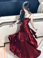 Pretty Mermaid Spaghetti Straps Olive Green Long Formal Prom Dresses Formal Evening Gowns