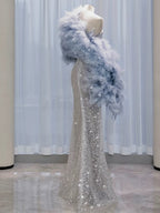 Pretty Mermaid Sweetheart Sequin Long Formal Evening Dresses Formal Prom Dresses Birthday Outfits