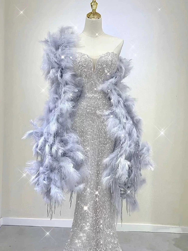Pretty Mermaid Sweetheart Sequin Long Formal Evening Dresses Formal Prom Dresses Birthday Outfits