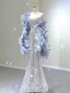 Pretty Mermaid Sweetheart Sequin Long Formal Evening Dresses Formal Prom Dresses Birthday Outfits