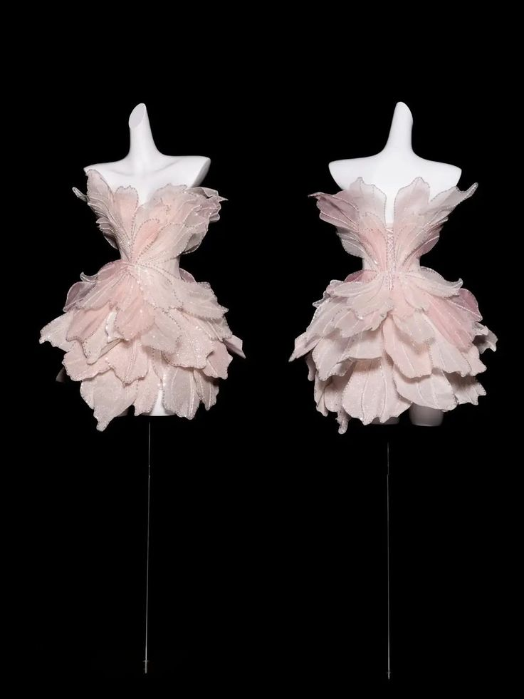 Pretty Pink Organza Sequin Beaded Homecoming Dresses Strapless Birthday Party Dresses