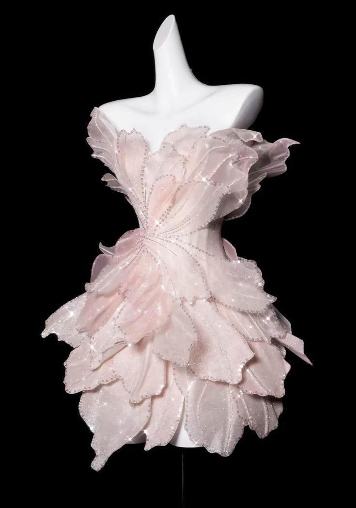 Pretty Pink Organza Sequin Beaded Homecoming Dresses Strapless Birthday Party Dresses Main image