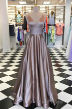Pretty Royal Blue A-line Spaghetti Straps Formal Prom Dresses, Evening Dresses