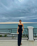 Pretty Sheath Off The Shoulder Black Long Formal Prom Dresses Party Dresses