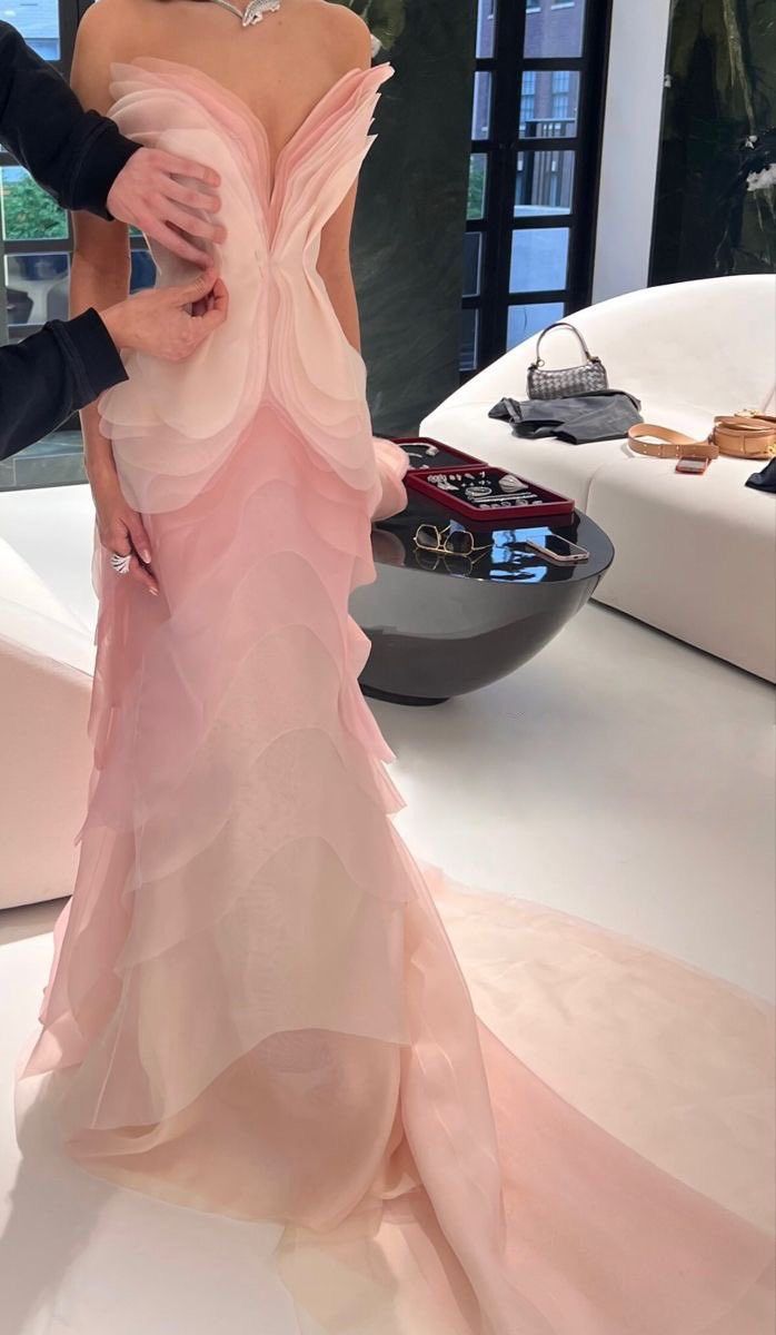 Pretty Sheath Sweetheart Floral Ombre Pink Tulle Sleeveless Formal Evening Formal Prom Dresses
