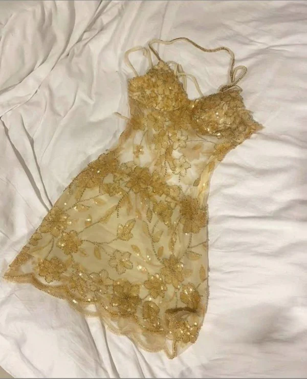Pretty Spaghetti Straps Pink Sequin Grade Homecoming Dresses Short Birthday Outfits Cocktail Dresses Secondary image