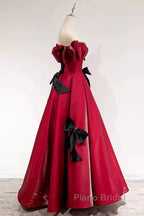 Princess A Line Off The Shoulder Party Dresses Red Formal Prom Dresses