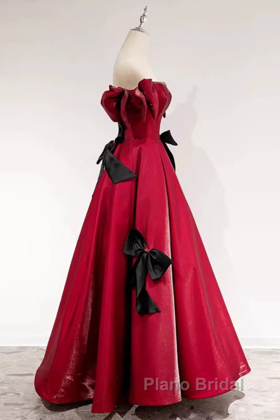 Princess A Line Off The Shoulder Party Dresses Red Formal Prom Dresses