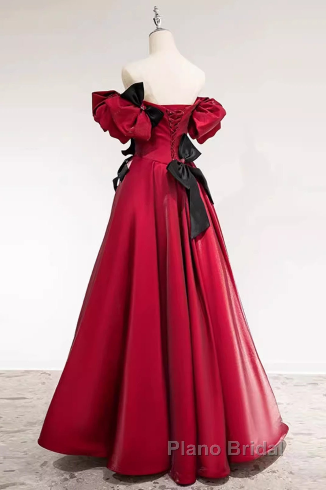 Princess A Line Off The Shoulder Party Dresses Red Formal Prom Dresses