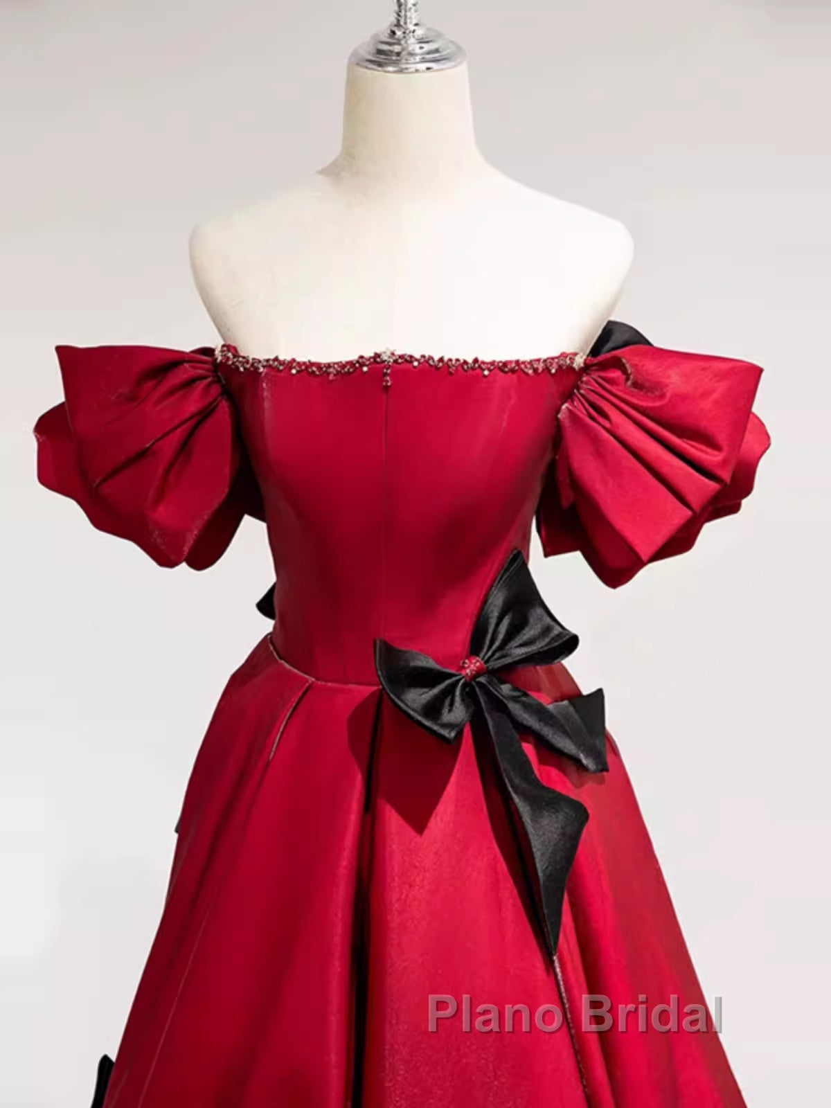 Princess A Line Off The Shoulder Party Dresses Red Formal Prom Dresses