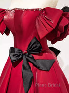 Princess A Line Off The Shoulder Party Dresses Red Formal Prom Dresses