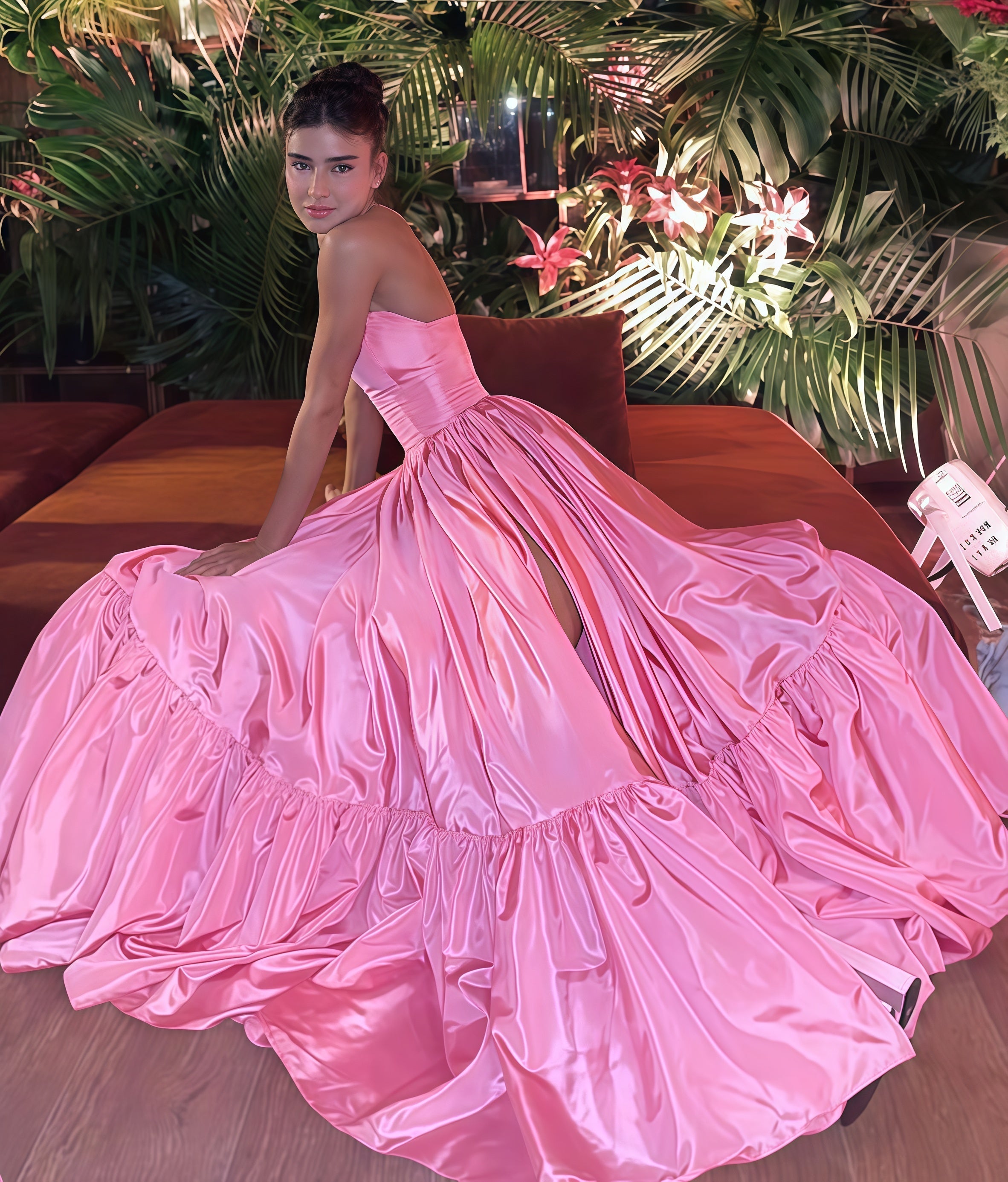 Line Pink Formal Evening Formal Prom Dresses, Sweet Birthday Party Dresses