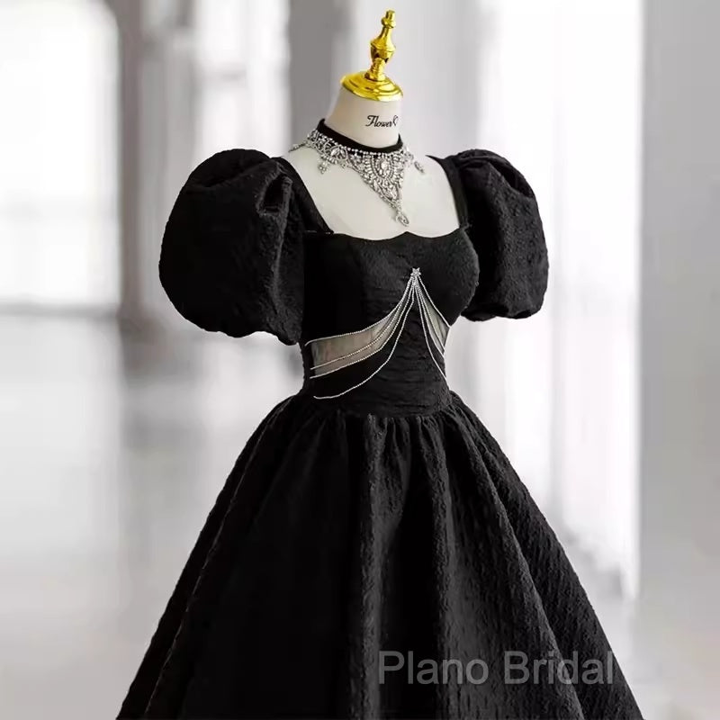 Princess Ball Gown Black Lace Long Formal Prom Dresses Secondary image