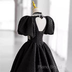 Princess Ball Gown Black Lace Long Formal Prom Dresses