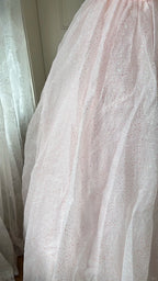 Princess Pink Strapless Bow Sequined Tulle Ball Gown Prom Dresses Sweet 16 Dresses