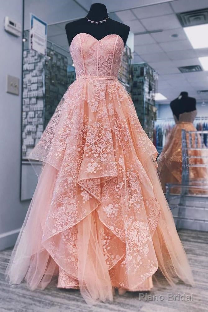 Princess Sweet 16 Dress Sweetheart Neck Tulle Long Prom Dress Secondary image