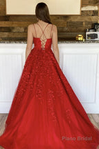 Princess Yellow Spaghetti Straps Prom Dress