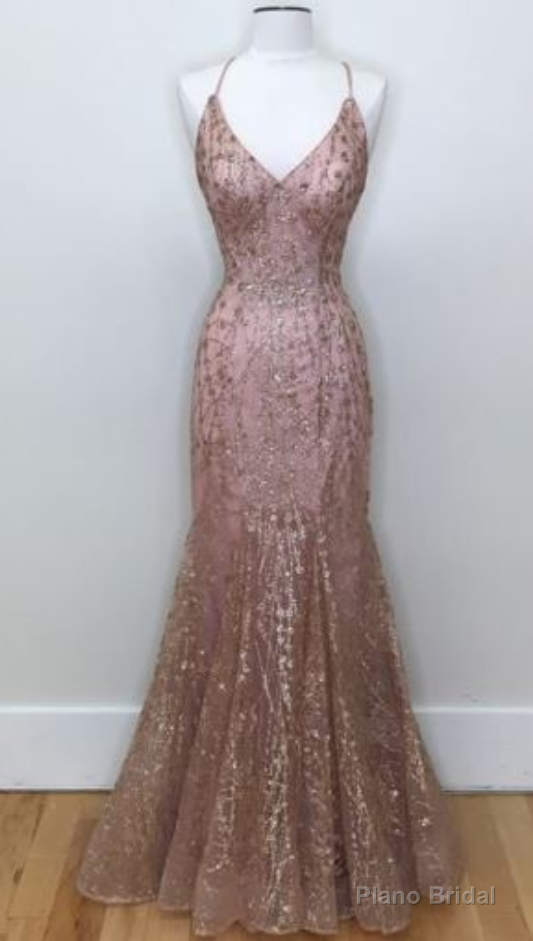 Halter Neckline Prom Dresses, backless Prom Dress