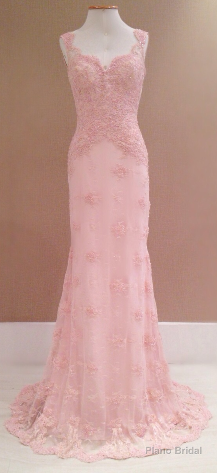 Blush Pink Prom Dress ,Lace Prom Evening Gowns Main image
