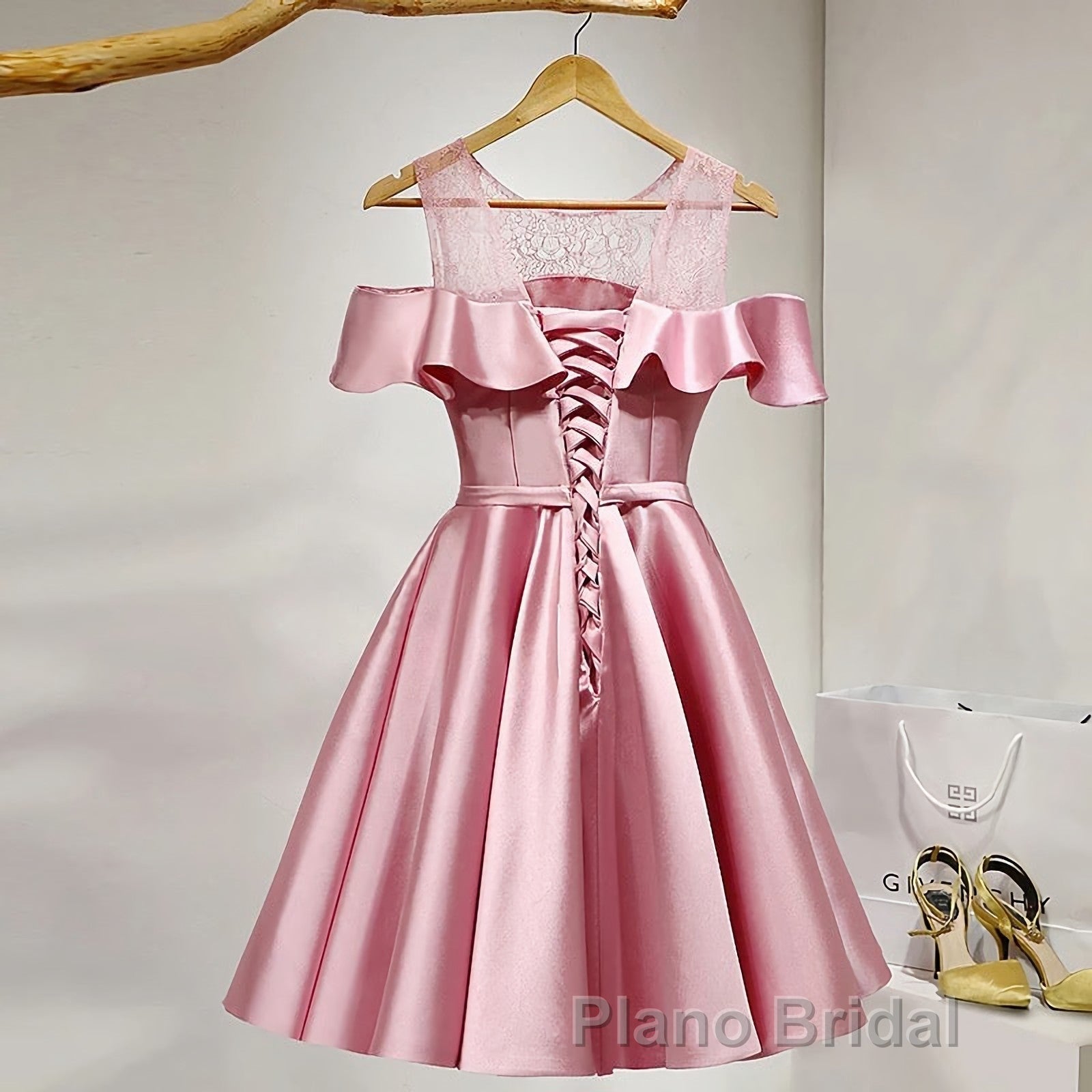 Pink Short Girls Cute Short Formal Prom Dresses Secondary image
