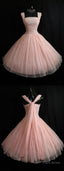 1950S Vintage Dress, Short Homecoming Dress, Pink Homecoming Dress, 2025 Party Dress