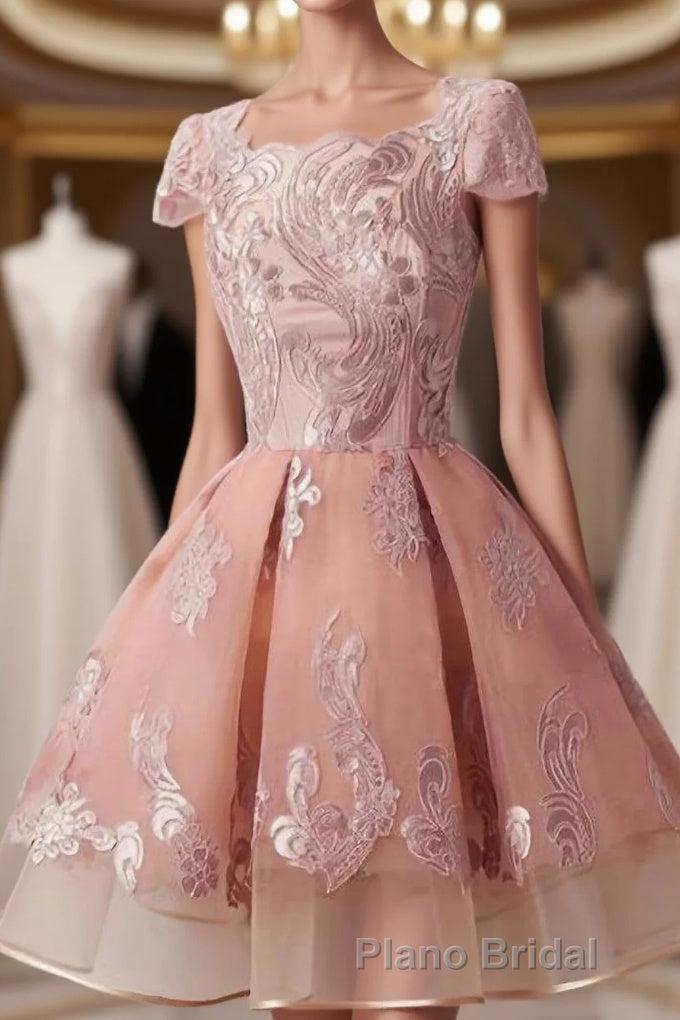 Cap Sleeves Junior Pretty Appliques Short Sweet 16 Formal Prom Dresses Main image