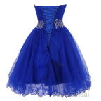 Cheap Homecoing Short Homecoing Sweetheart Royal Blue Homecoing Beading Homecoing Royal Blue Formal Prom Dresses
