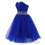 Cheap Homecoing Short Homecoing Sweetheart Royal Blue Homecoing Beading Homecoing Royal Blue Formal Prom Dresses