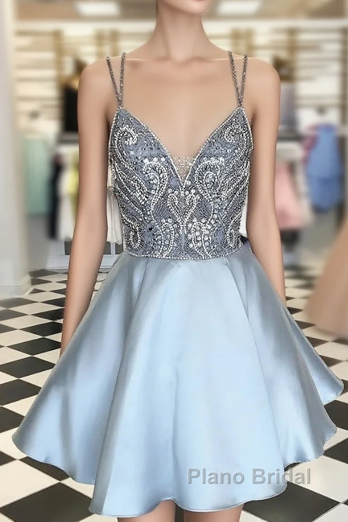 Plus Size Sparkly Homcoming Short Cute Beaded Homecoming Dresses Main image