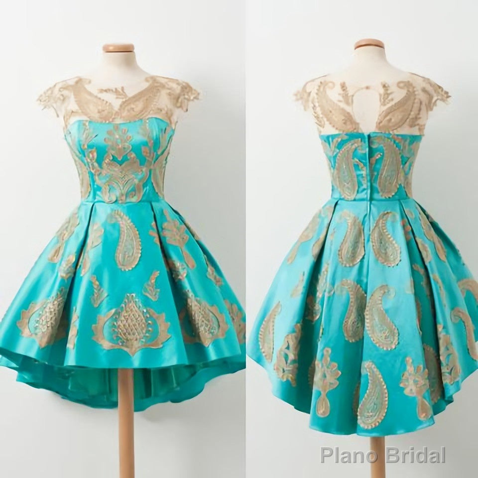 Cap Sleeves Applique Lovely Short Homecoming Dresses Secondary image