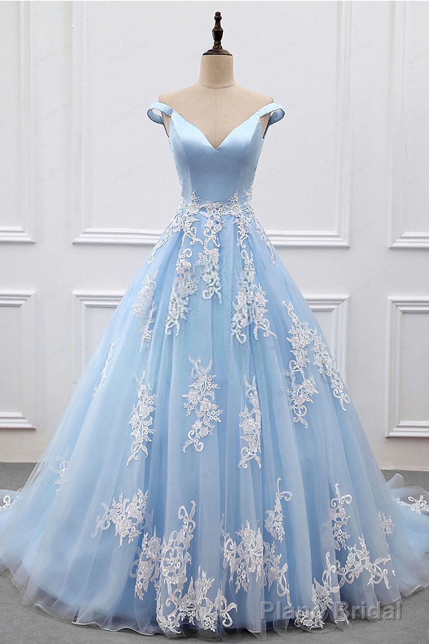Sky Blue Appliques Charming 2025 Women Prom Dresses Main image