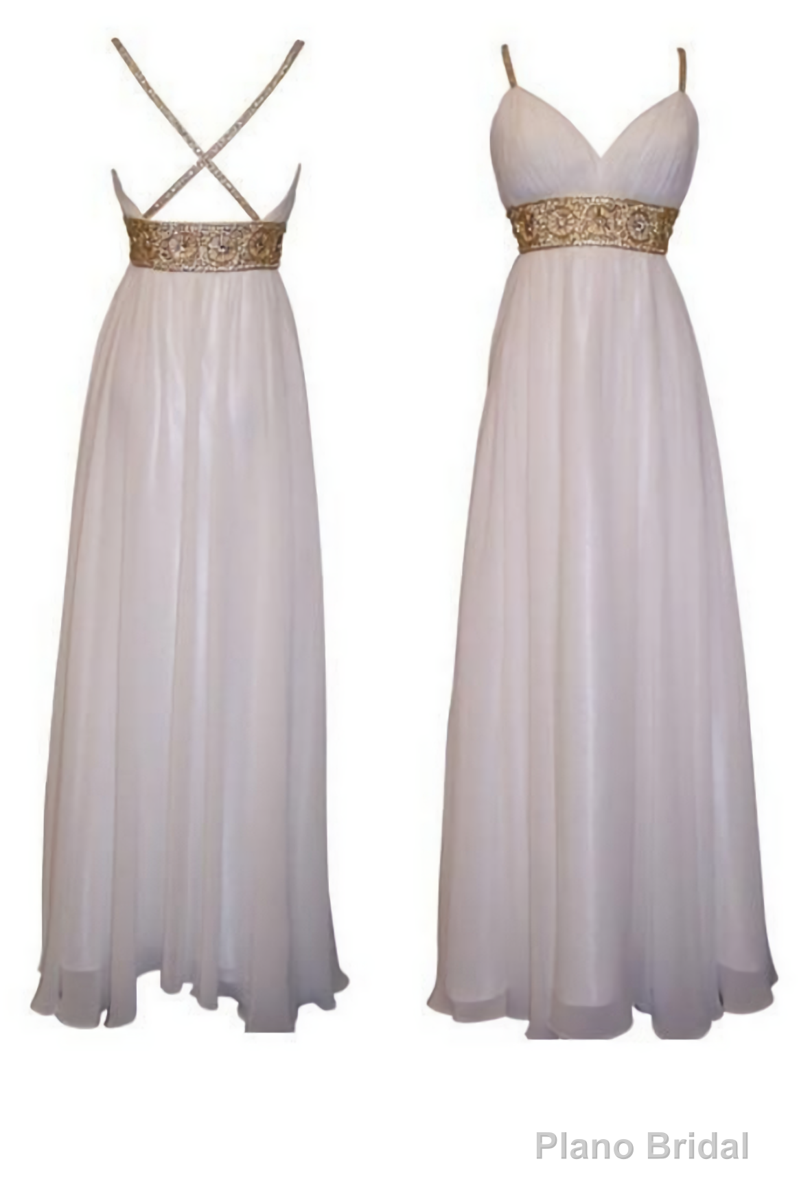 Low Back Boho with Beaded Waist Occasion Evening Dresses Main image