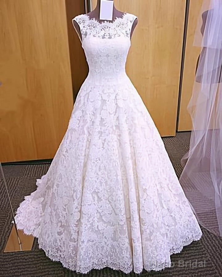 Vintage Cap Sleeves Open Back Lace 2025 White Wedding Dresses Main image
