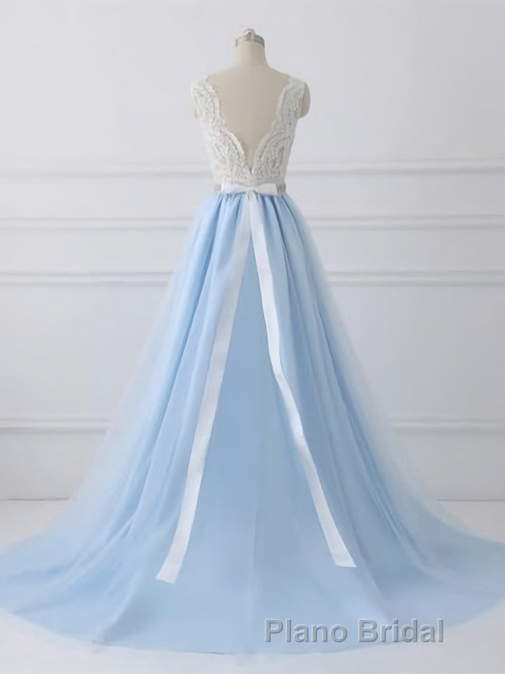 Sky Blue Long Elegant For Teens Beauttiful Formal Prom Dresses Secondary image