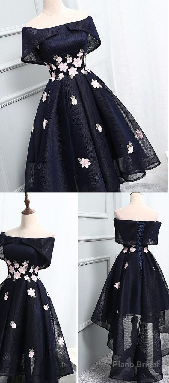 Short Prom Dresses, Black Prom Dresses, Lace Prom Dresses, Black Lace Prom Dress