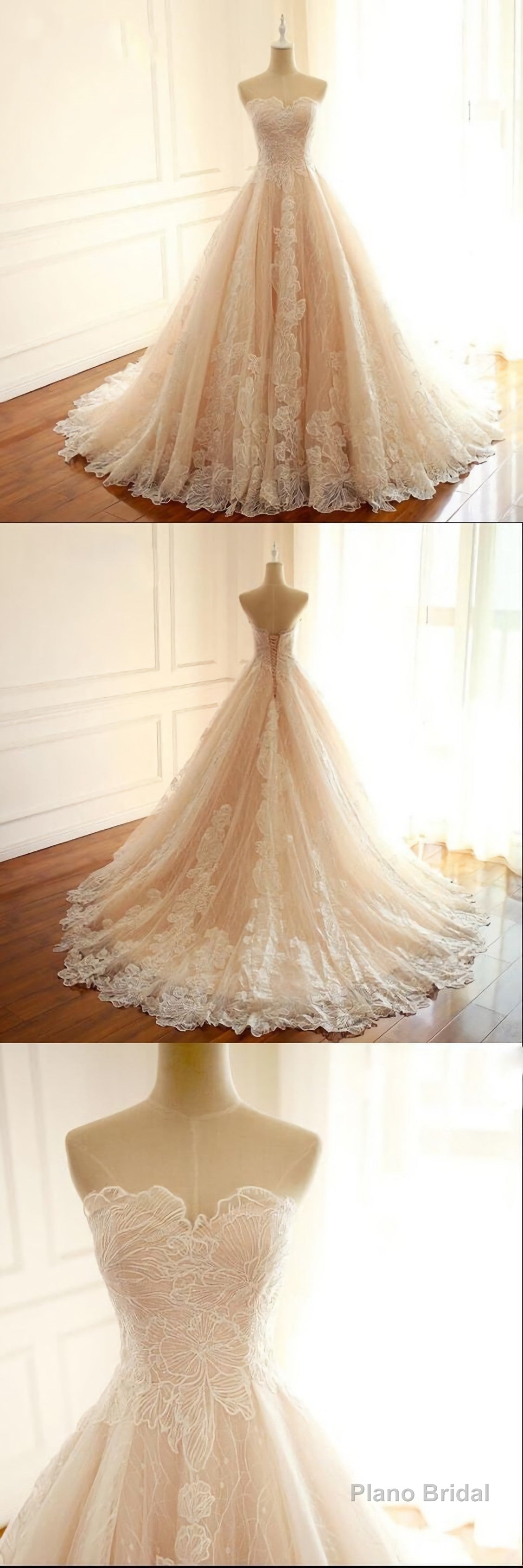 Sweetheart A Line Appliques Princess Prom Dresses Main image