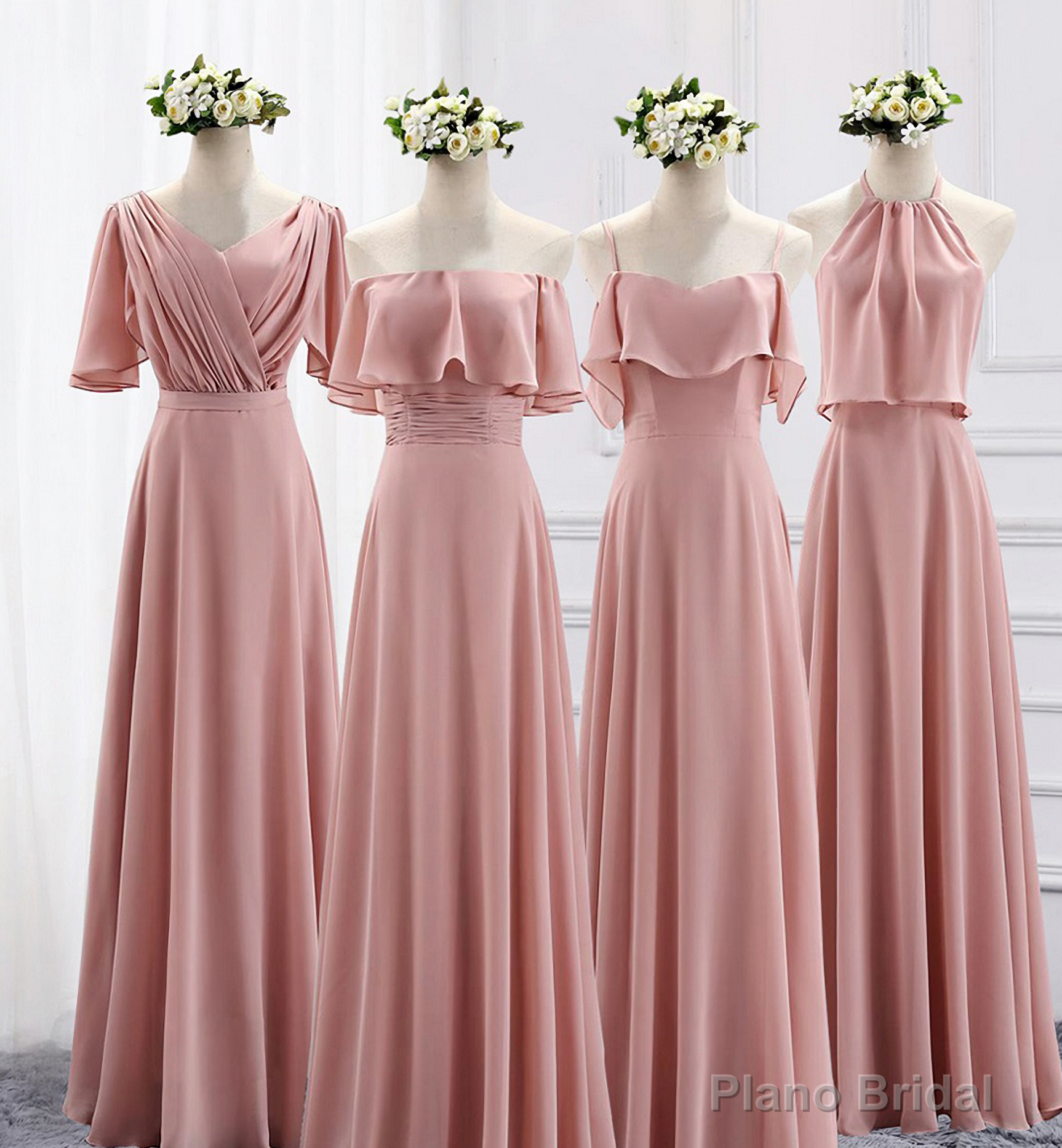 simple chiffon long Bridesmaid Dresses Main image