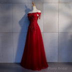 Prom Dresses, Off Shouder Prom Dress, Party Dress, Charming Applique