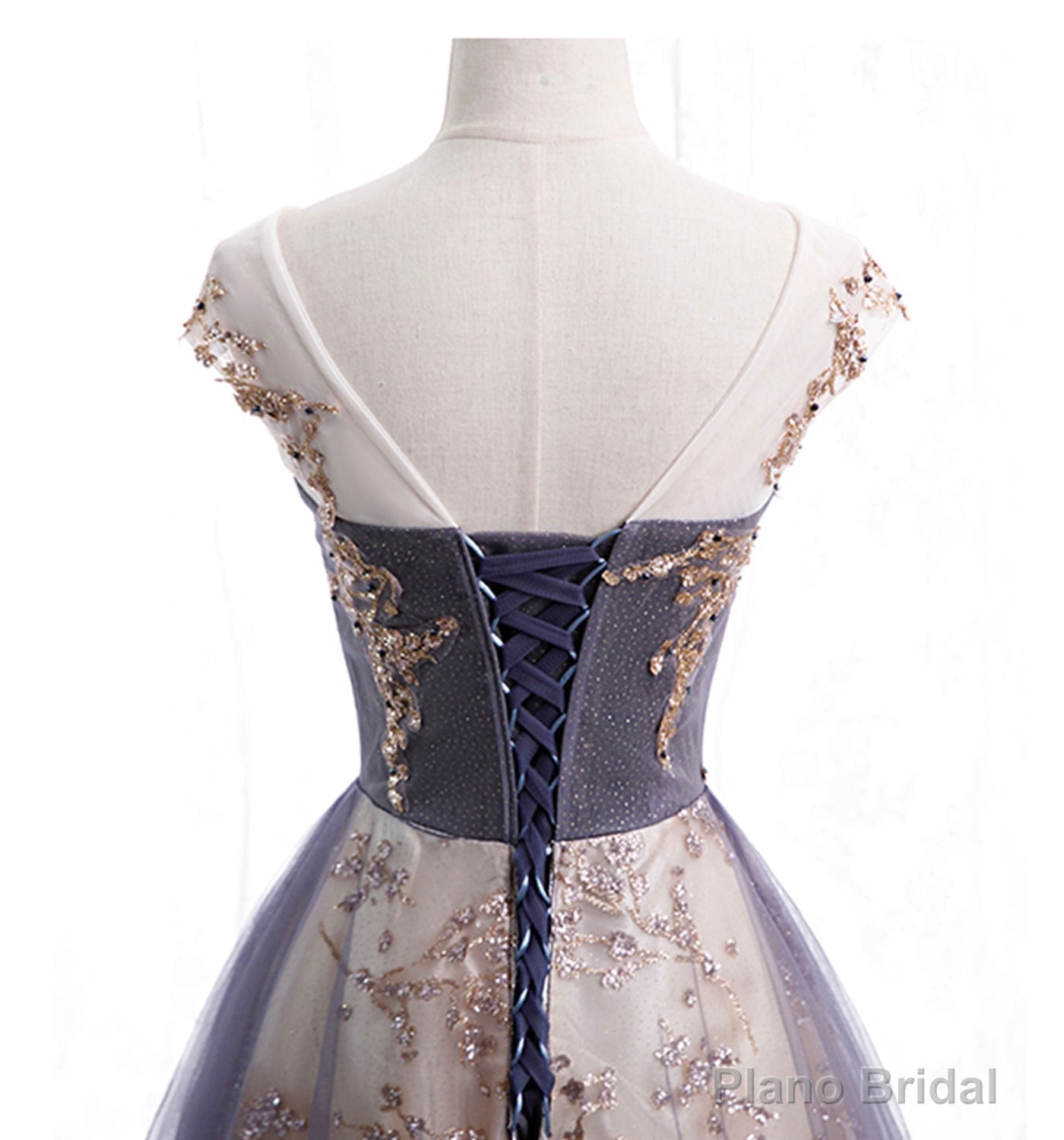 Cute Tulle Sequins Long Prom Dress, Evening Dress