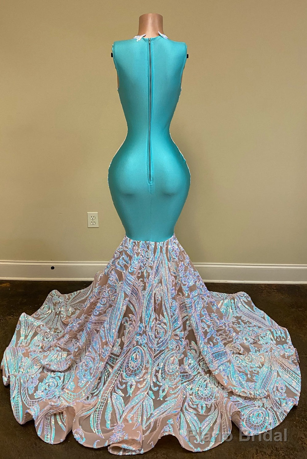 Long Sparkly Prom Dresses Sheer O-neck Sleeveless Real Picture African Black Girls Mermaid Prom Gowns Secondary image