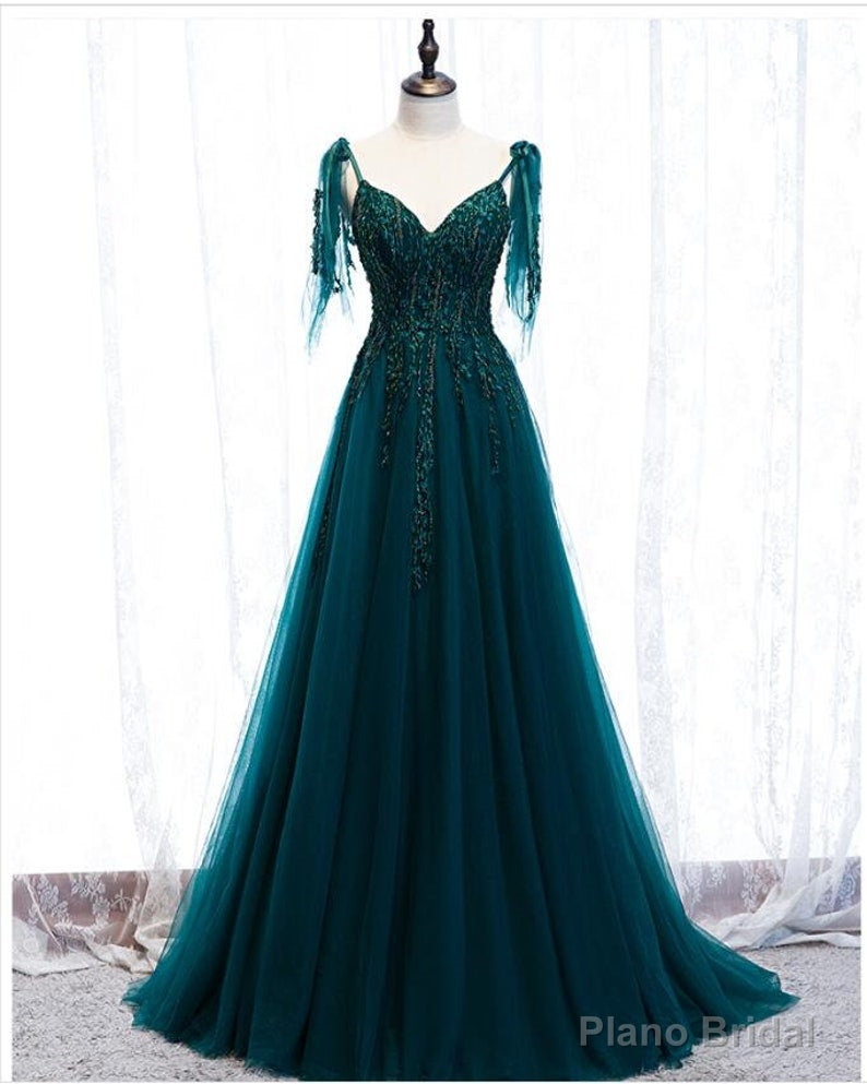 Green Formal Dress Prom Dress Handmade Homecoming Cocktail Formal Evening Dress Main image
