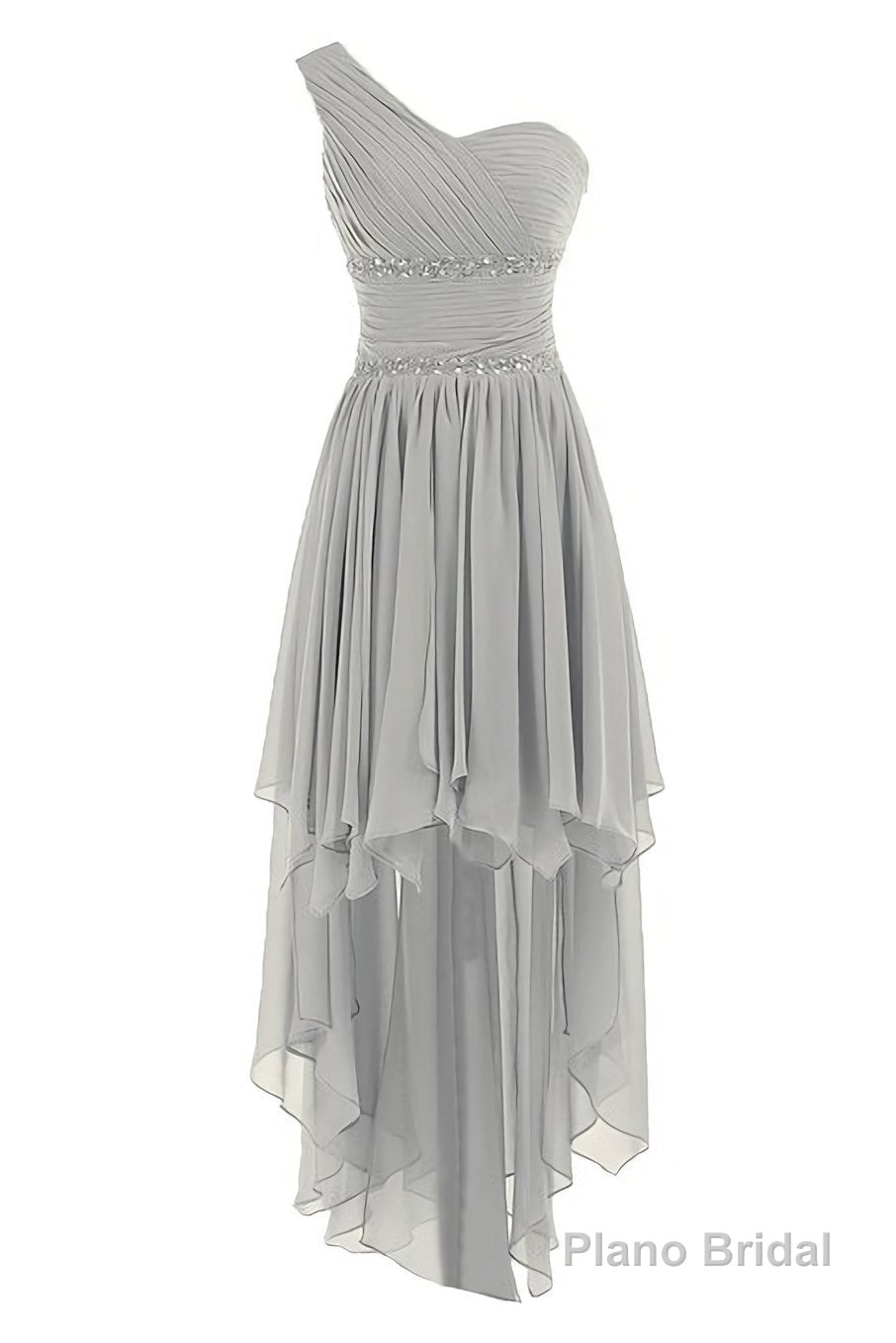 2024 New Arrival One Shoulder Real Made Chiffon Beading On Sale Prom Dresses Main image