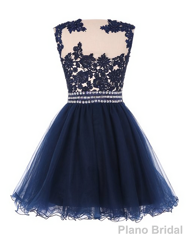 Navy Blue Lace Short With Waist Beadings Royal Blue Custom Made Mini Length Women Skirt Prom Dresses