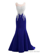 sparkly crystal prom dresses mermaid backless sleeveless long royal blue prom dresses