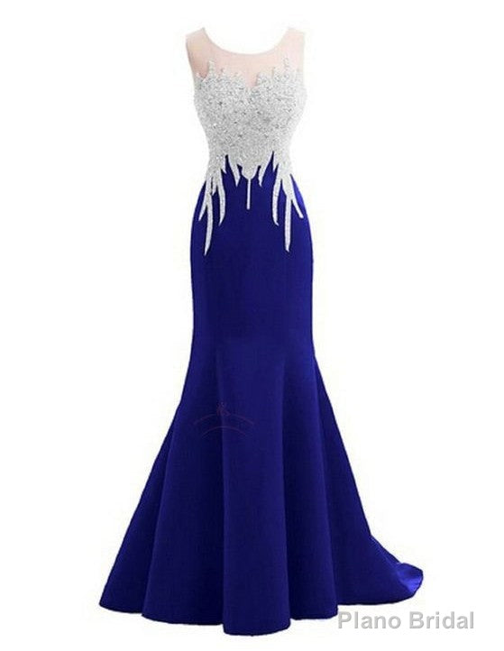 sparkly crystal prom dresses mermaid backless sleeveless long royal blue prom dresses