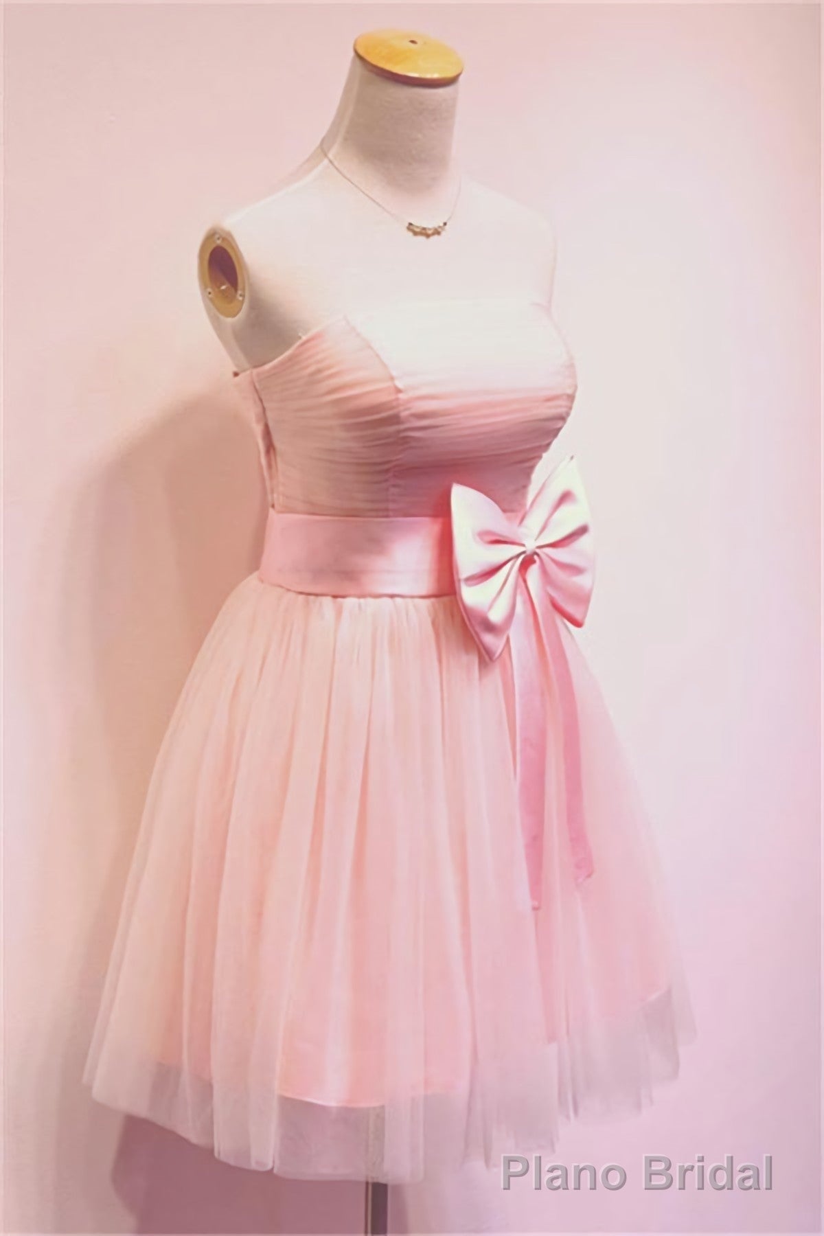 Strapless A Line 2023 Simple Short Prom Dresses Secondary image