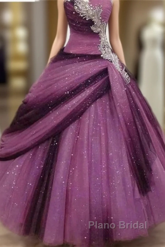 Beautiful Strapless Gorgeous Sequin Shiny Sparkly For Teens Formal Prom Dresses Main image