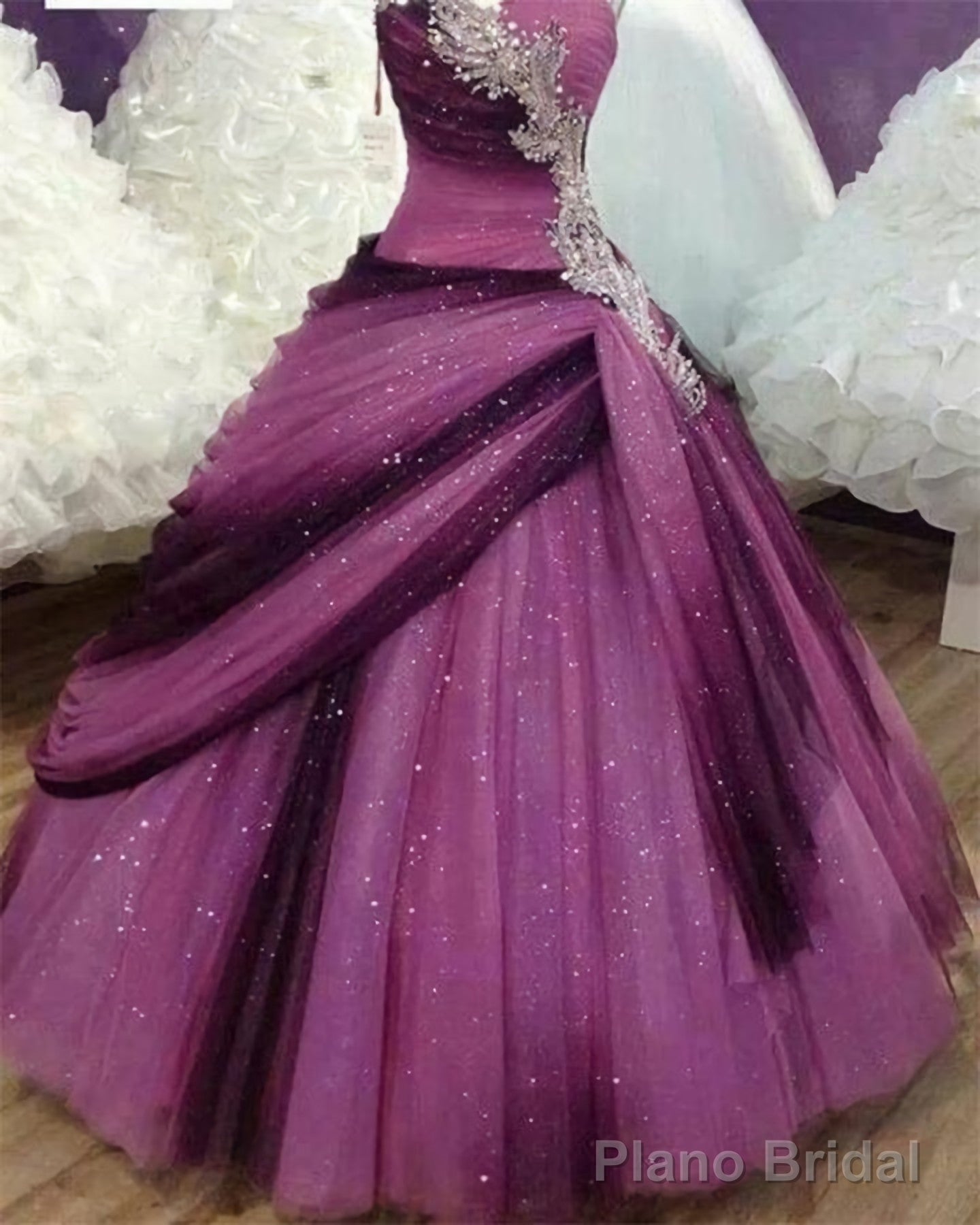 Beautiful Strapless Gorgeous Sequin Shiny Sparkly For Teens Prom Dresses Secondary image