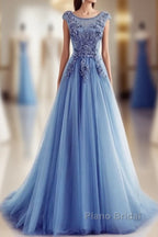 A Line Flowers Long Charming Women Formal Prom Dresses